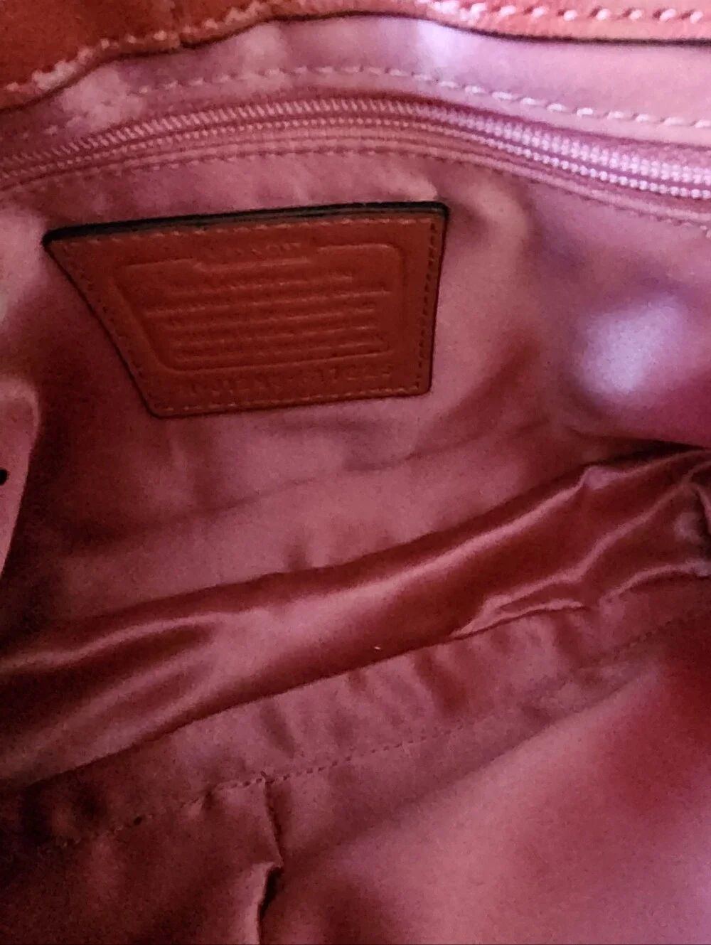 Coach Red Leather Crossbody with Gold Chain Hardware